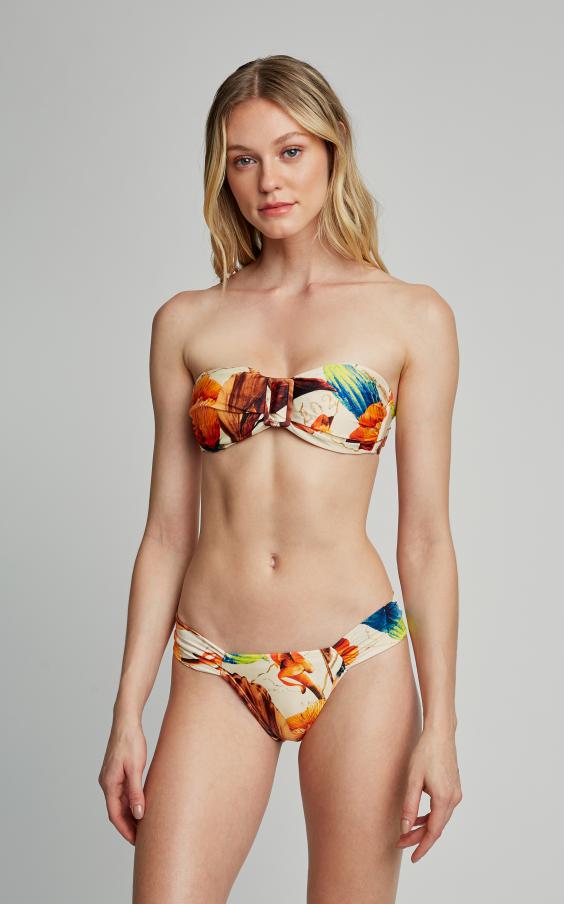 Terranova Embellished Bandeau Draped Bikini