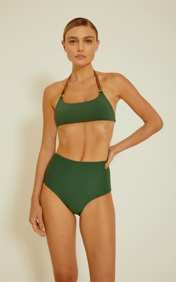 Brunswick Green Detail Halter Hw Bikini