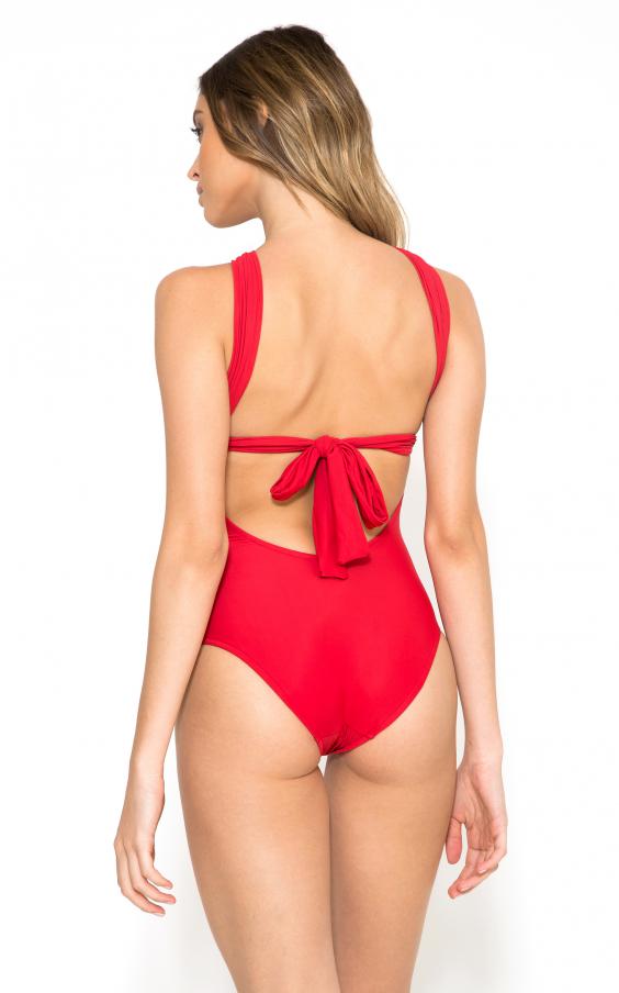 Temple Neck Padded Maillot 